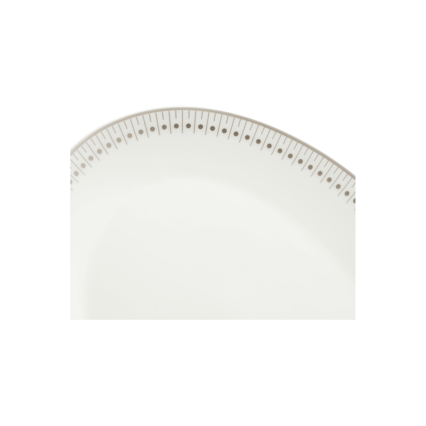 Christofle Malmaison Impériale Platinum Finish Porcelain Oval Platter