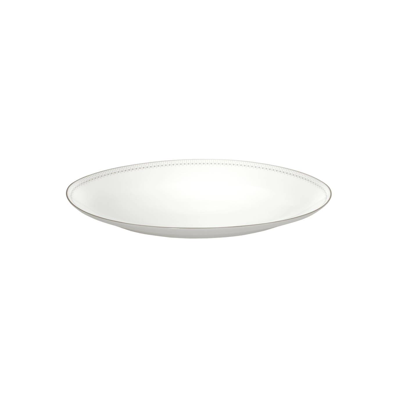 Christofle Malmaison Impériale Platinum Finish Porcelain Oval Platter