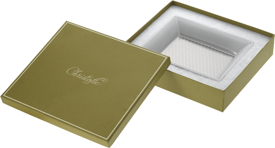 Christofle Malmaison Impériale Porcelain Trinket Tray