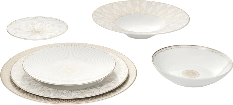 Christofle Malmaison Impériale Soup Cereal Porcelain Bowl