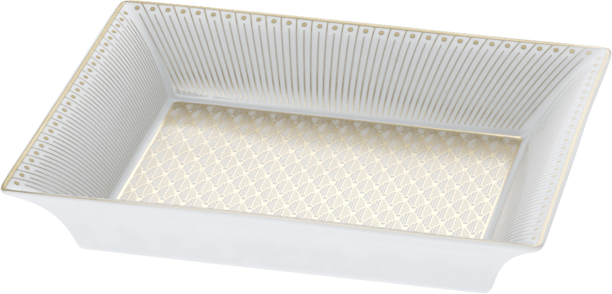 Christofle Malmaison Impériale Porcelain Trinket Tray