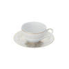 Christofle Malmaison Impériale Porcelain Tea/Coffee Cup And Saucer Gold
