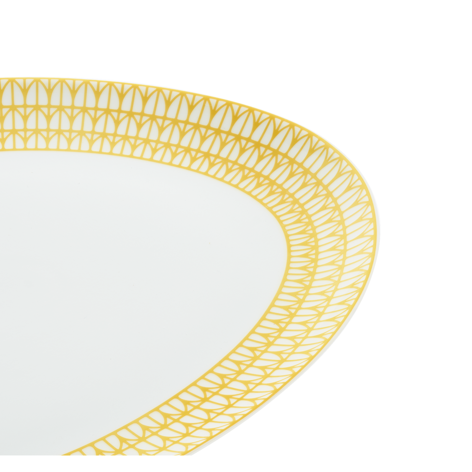 Christofle Malmaison Riviera Porcelain Oval Platter 38 Cm