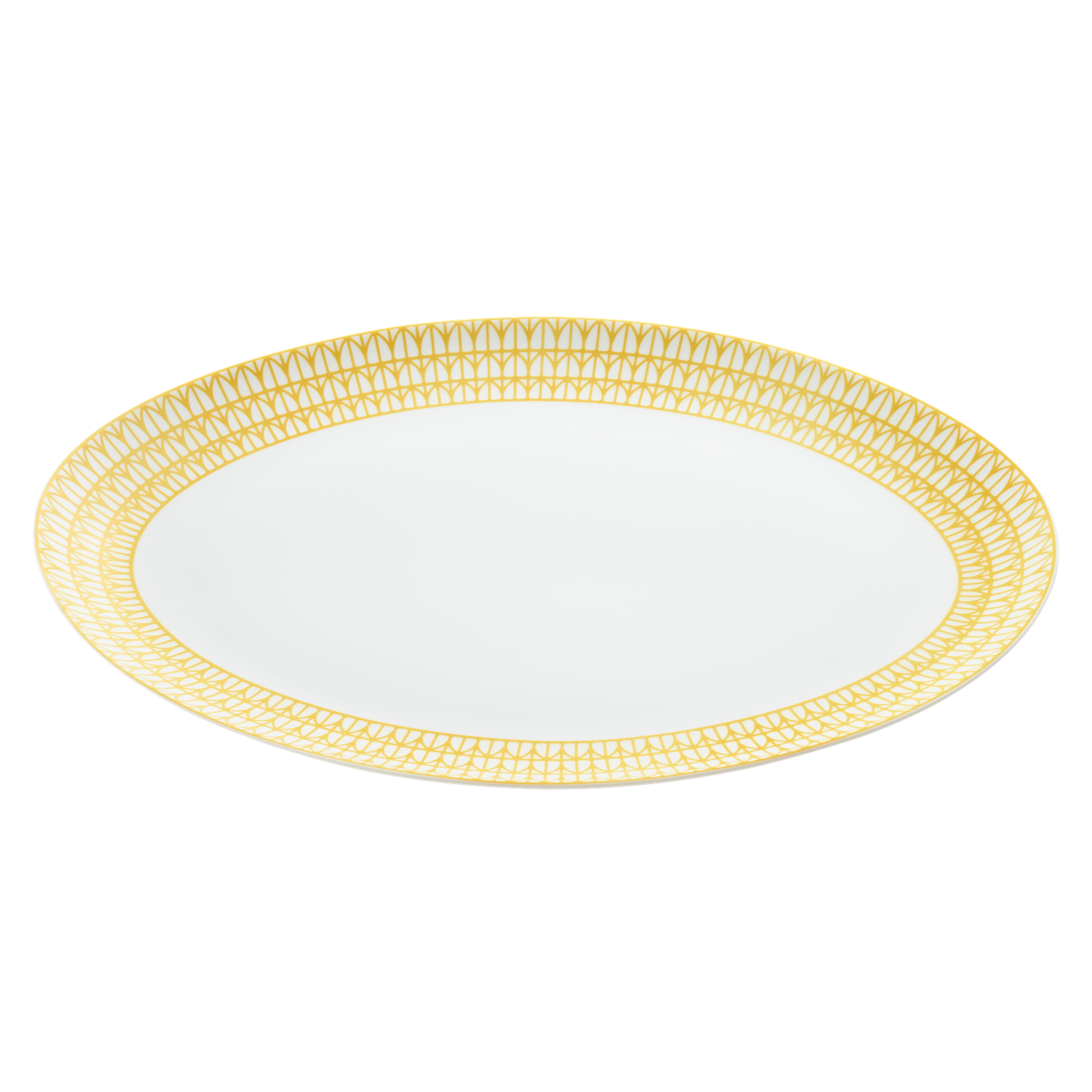 Christofle Malmaison Riviera Porcelain Oval Platter 38 Cm