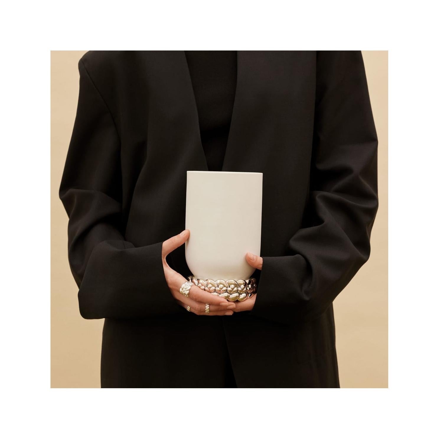 Christofle Babylone Porcelain Vase