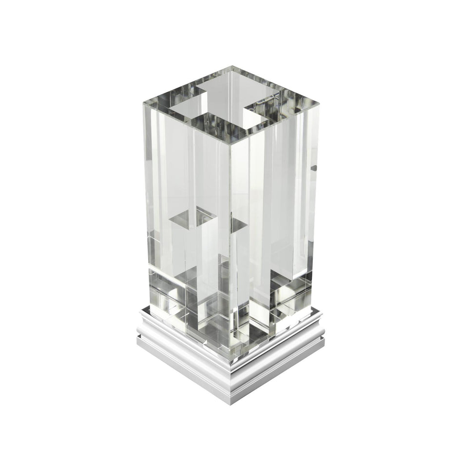 Christofle Perspectives Glass Vase Chrome