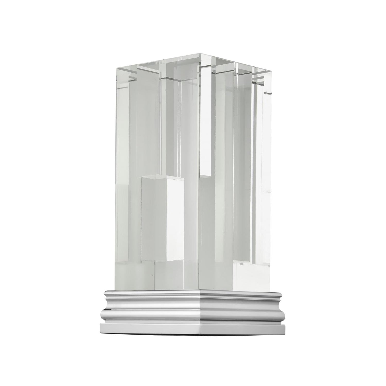 Christofle Perspectives Glass Vase Chrome
