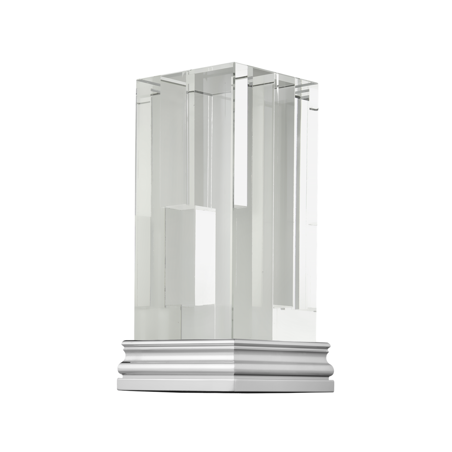 Christofle Perspectives Glass Vase Chrome