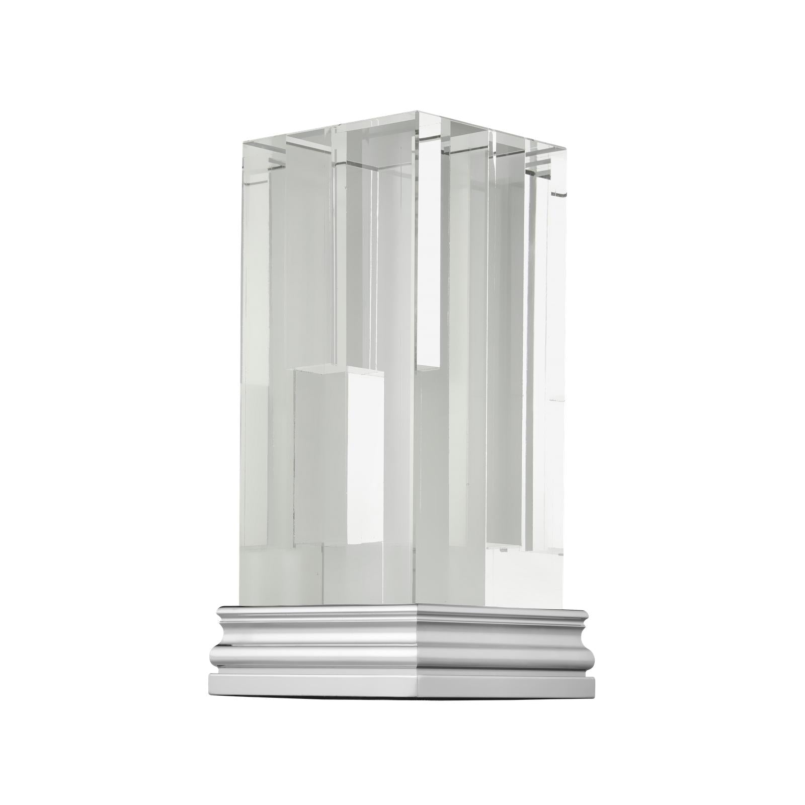 Christofle Perspectives Glass Vase Chrome