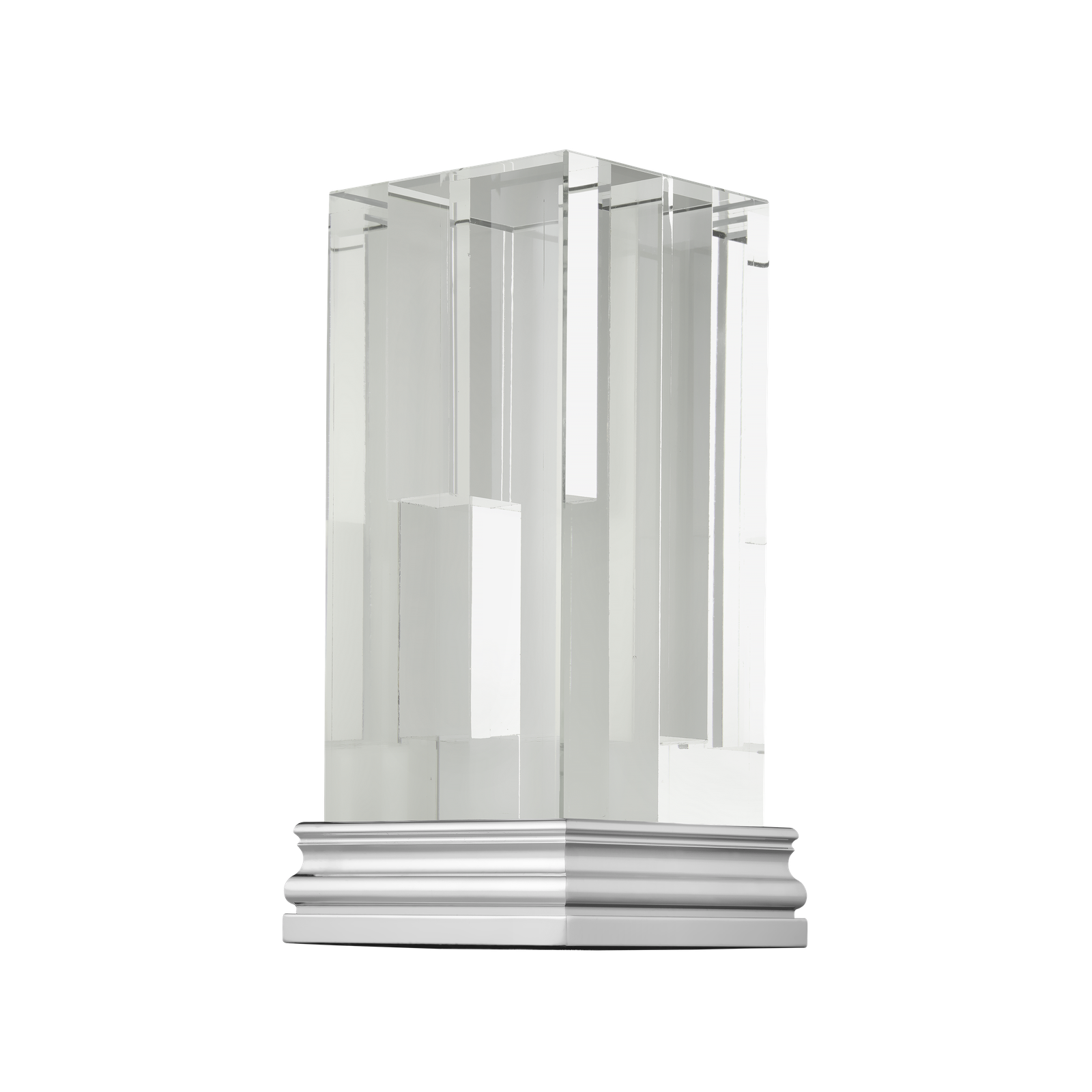 Christofle Perspectives Glass Vase Chrome