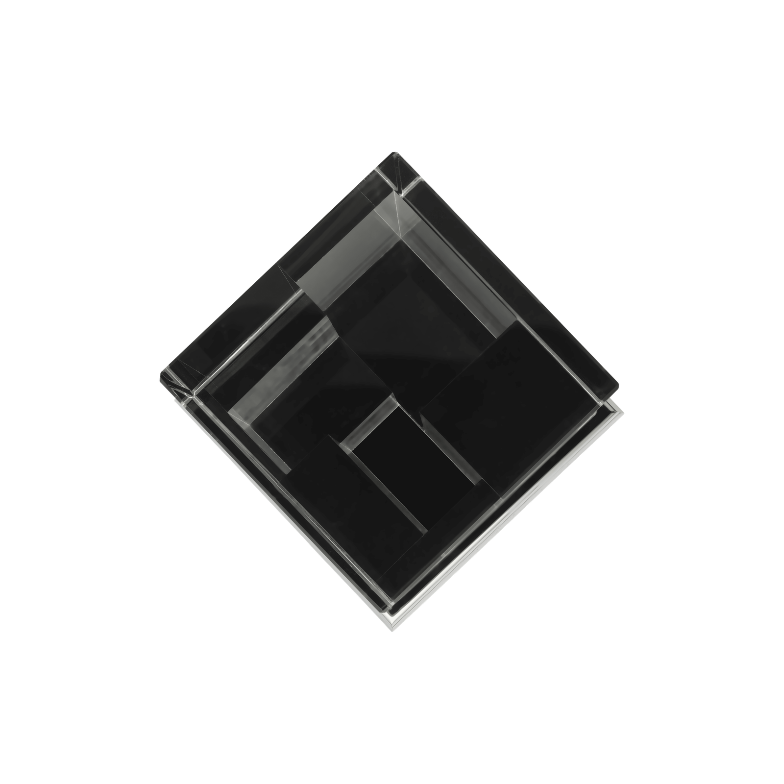 Christofle Perspectives Glass Vase Chrome