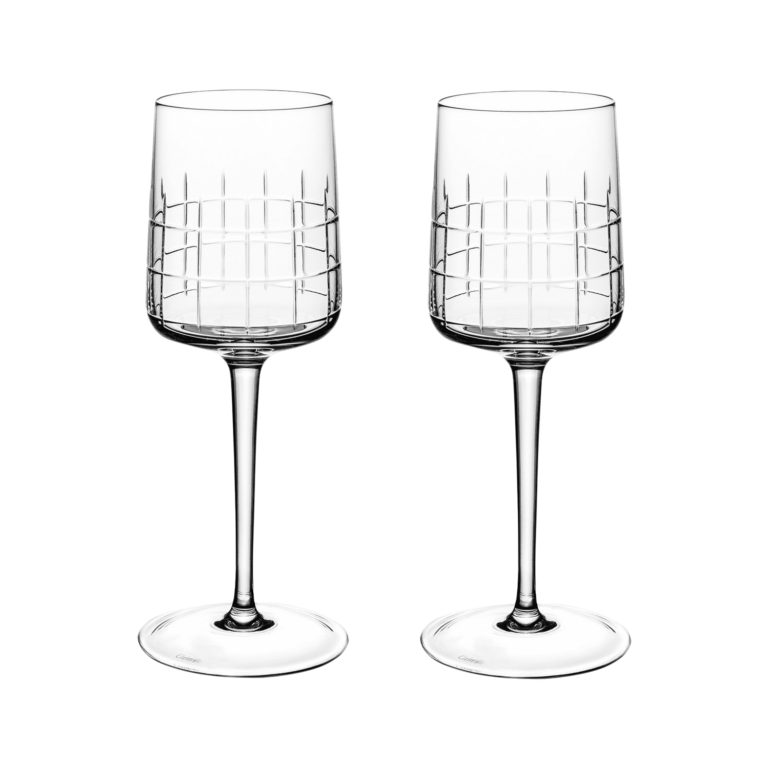 Christofle Graphik Water Glass Crystal - Set of 2