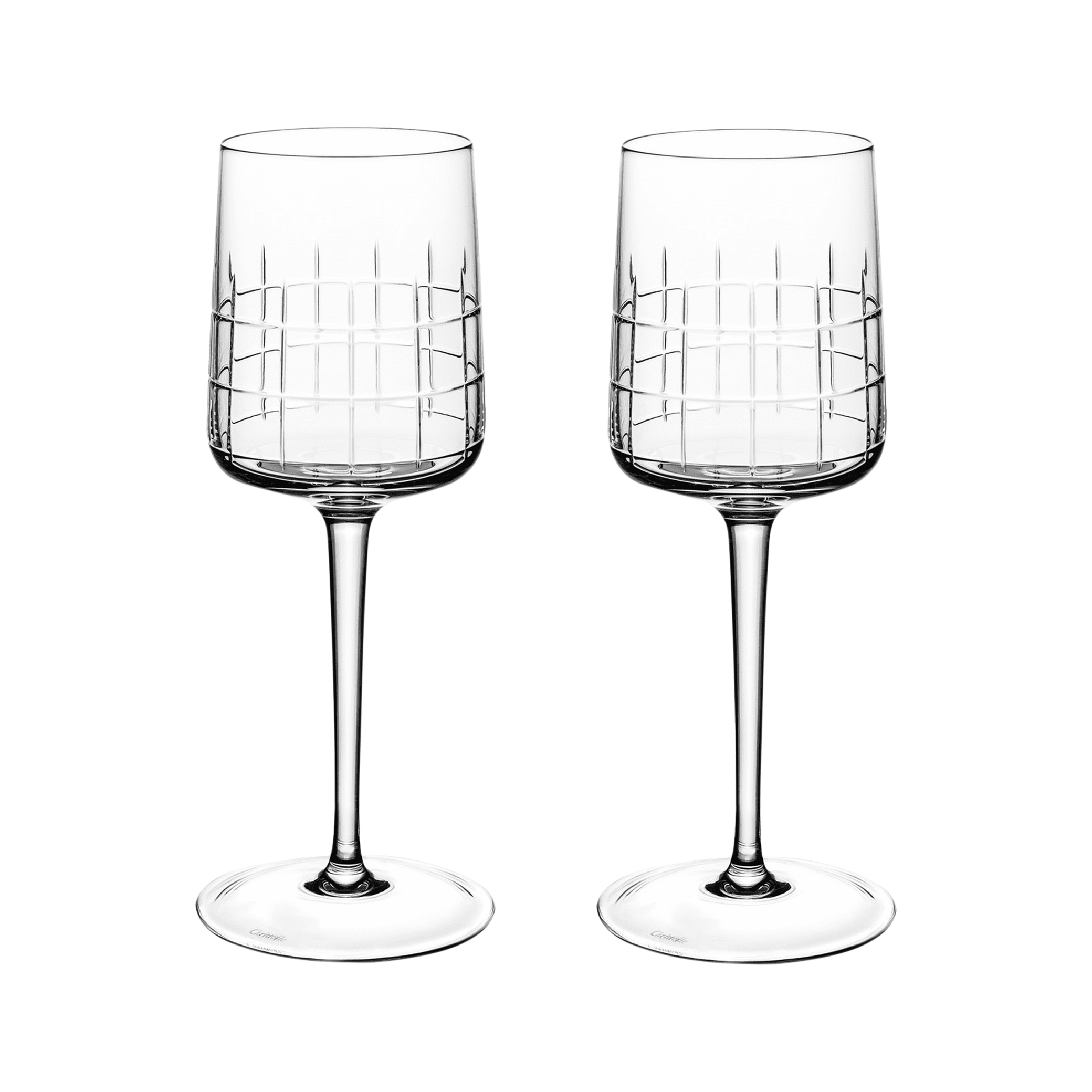 Christofle Graphik Water Glass Crystal - Set of 2