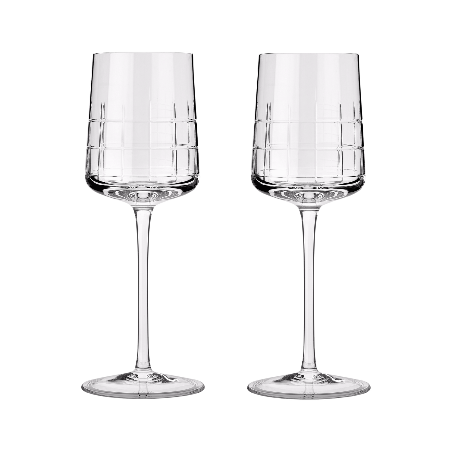 Christofle Graphik White Wine Glass Crystal - Set of 2