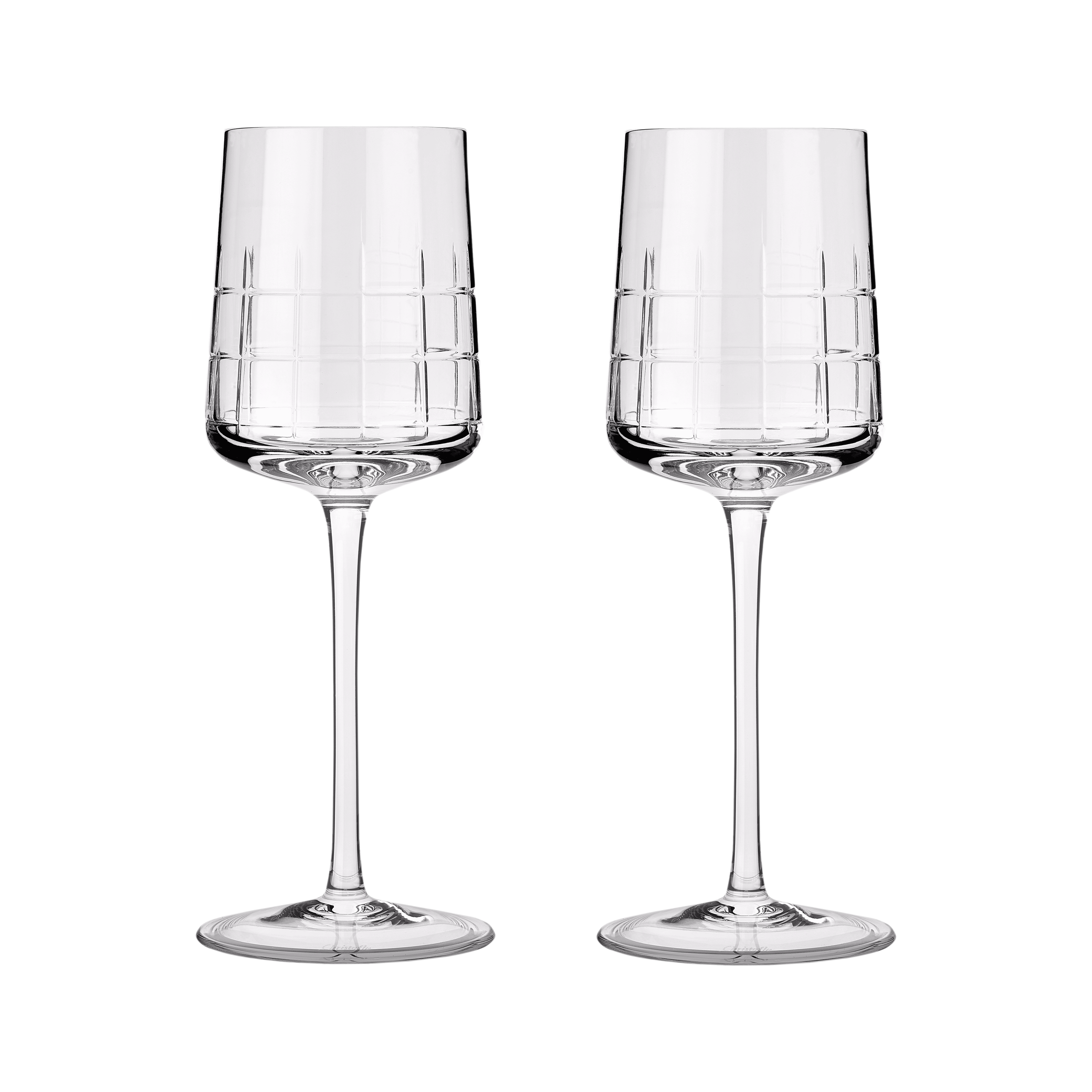 Christofle Graphik White Wine Glass Crystal - Set of 2