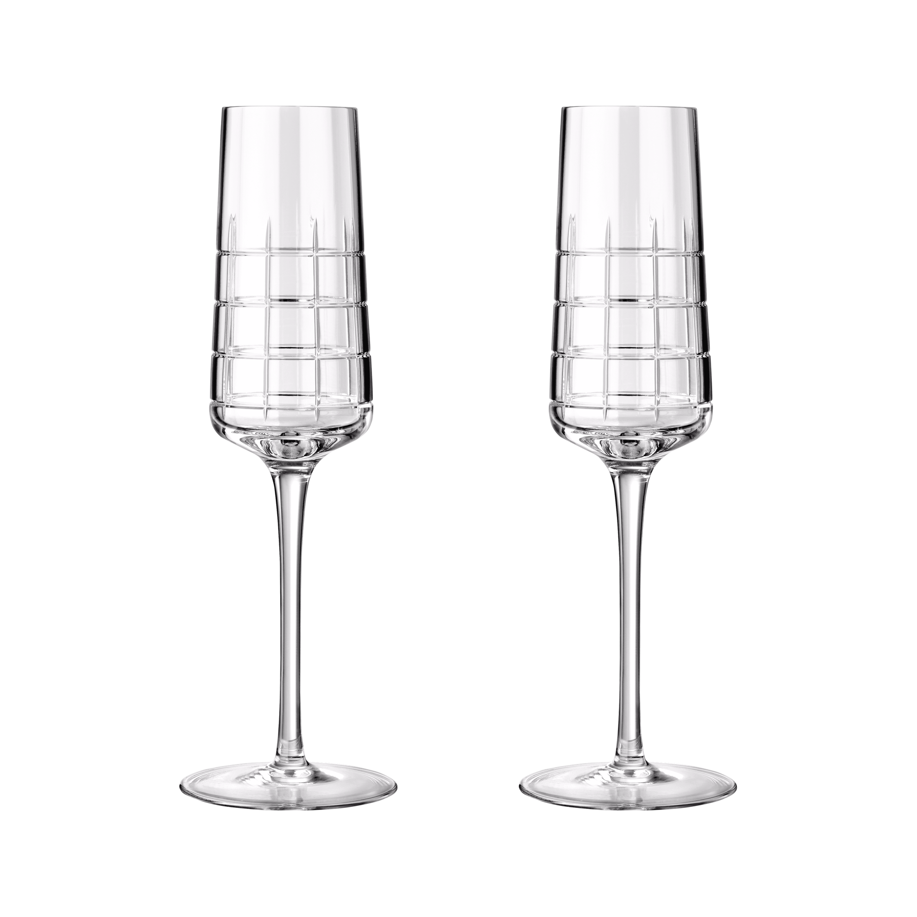 Christofle Graphik Champagne Flute Crystal - Set of 2