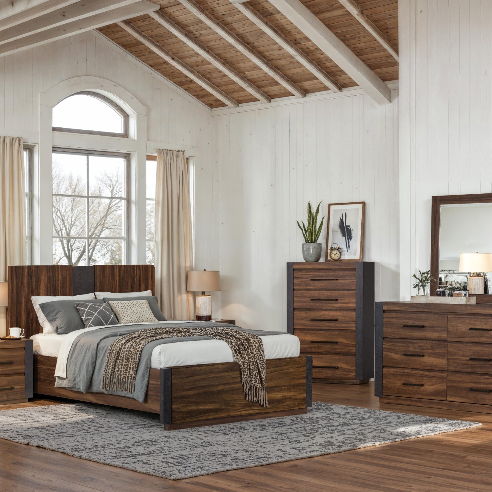 Magnussen Home Jensen Tavern Brown Double Drawer Dresser