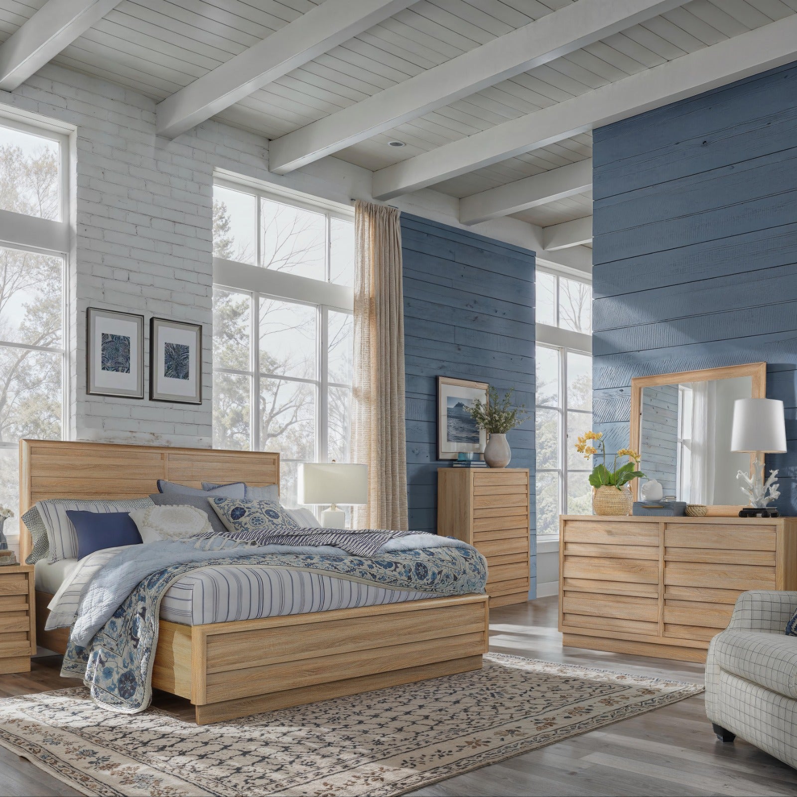 Magnussen Home Brentwood Heights Provincial Brown Panel Bed