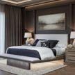 Magnussen Home Thorne Amber Brown Upholstered Platform Bed