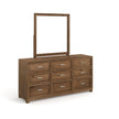 Magnussen Home Laurel Ridge Brown Drawer Dresser With Portrait Mirror