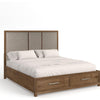 Magnussen Home Laurel Ridge Brown Upholstered Panel Storage Bed
