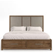 Magnussen Home Laurel Ridge Brown Upholstered Panel Storage Bed