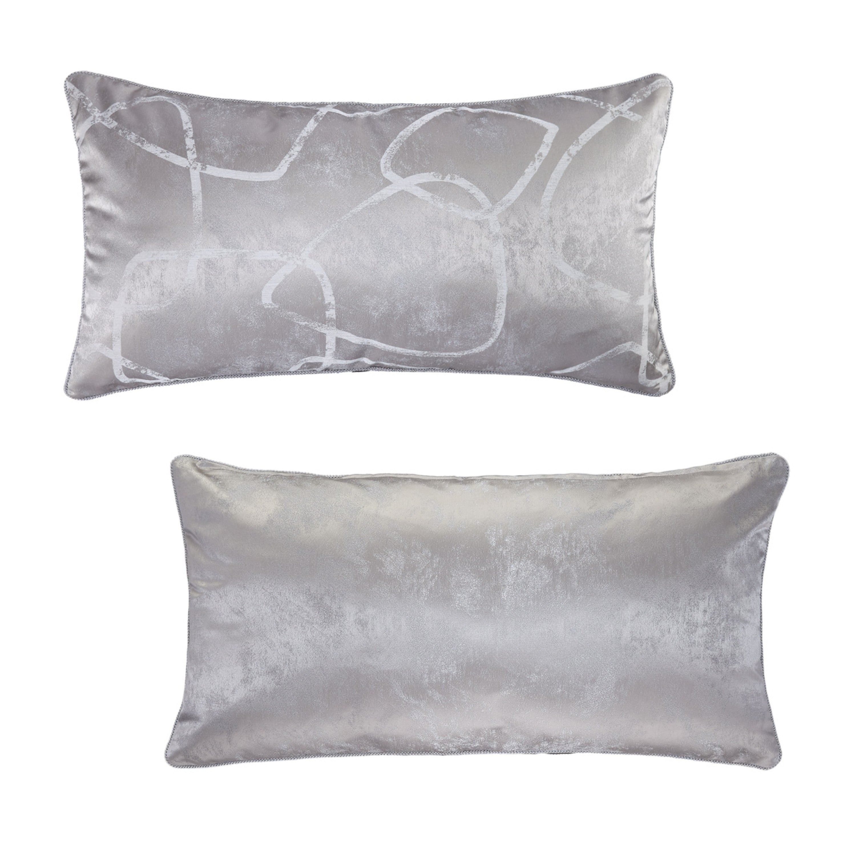 Michael Amini Roma II Comforter Set -  Platinum