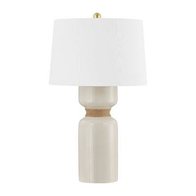 Hudson Valley Lighting Mindy 16.75 inch 60 watt Aged Brass/Ceramic Ivory Crackle Table Lamp Portable Light