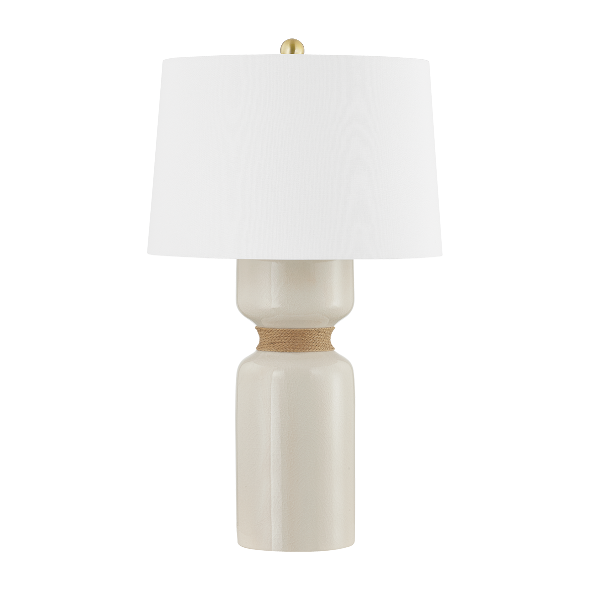 Hudson Valley Lighting Mindy 16.75 inch 60 watt Aged Brass/Ceramic Ivory Crackle Table Lamp Portable Light