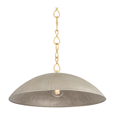 Hudson Valley Lighting Eve 1 Light 24 inch Vintage Gold Leaf/ Textured Warm Silver Leaf Pendant Ceiling Light