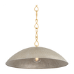 Hudson Valley Lighting Eve 1 Light 24 inch Vintage Gold Leaf/ Textured Warm Silver Leaf Pendant Ceiling Light