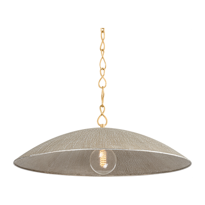 Hudson Valley Lighting Eve 1 Light 32 inch Vintage Gold Leaf/ Textured Warm Silver Leaf Pendant Ceiling Light