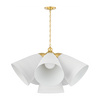 Hudson Valley Lighting Bronson 5 Light 37.5 inch Aged Brass/White Plaster Chandelier Ceiling Light