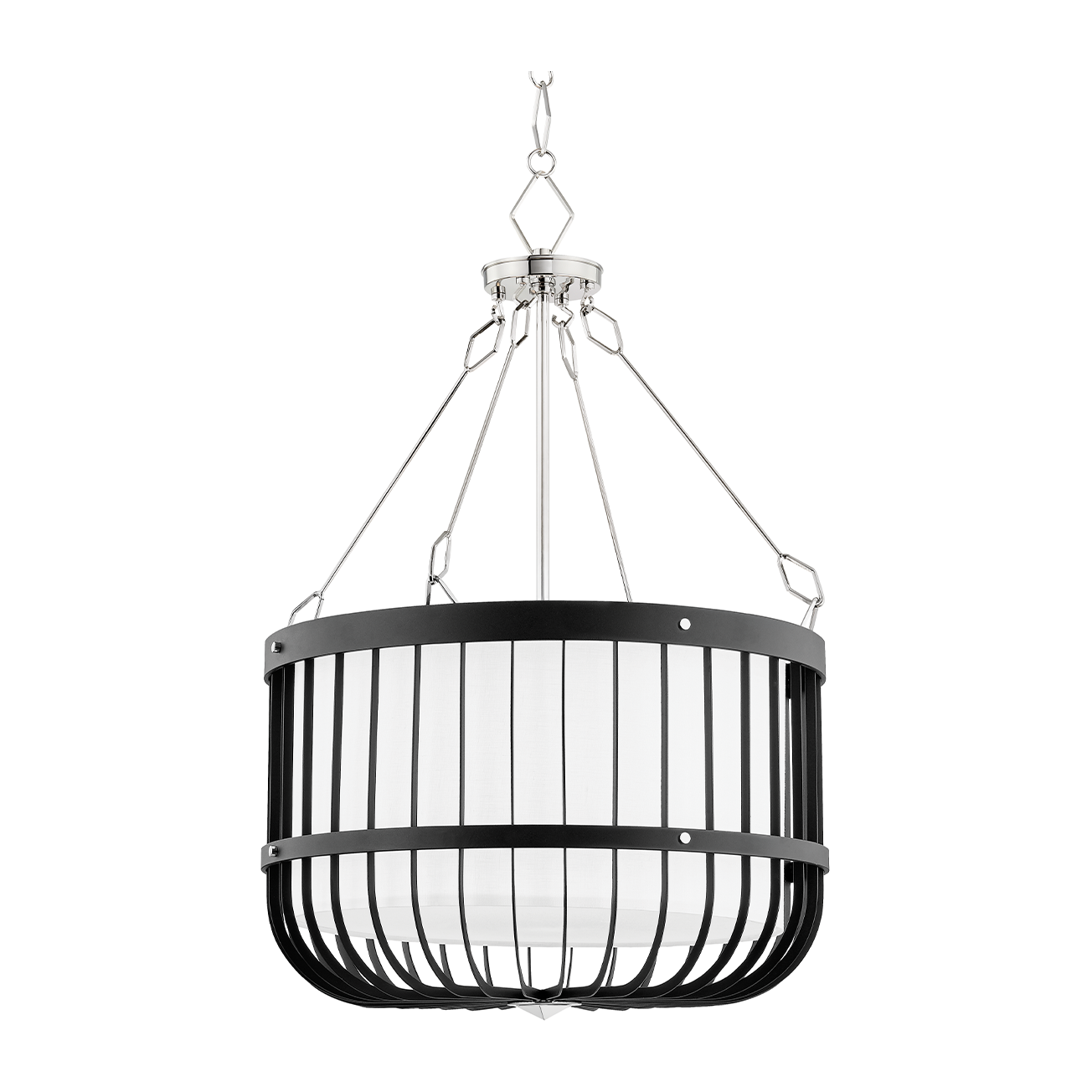 Hudson Valley Lighting Landon 4 Light 21 inch Polished Nickel/Black Lantern Ceiling Light Clearance
