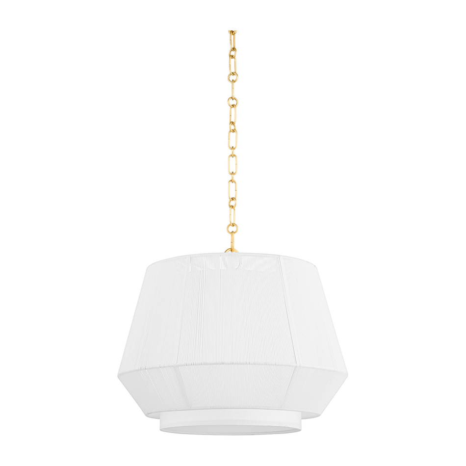 Hudson Valley Lighting Debi 1 Light 18 inch Aged Brass Pendant Ceiling Light