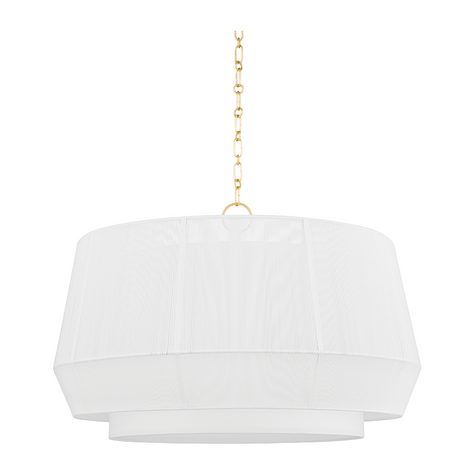 Hudson Valley Lighting Debi 4 Light 30.5 inch Aged Brass Pendant Ceiling Light