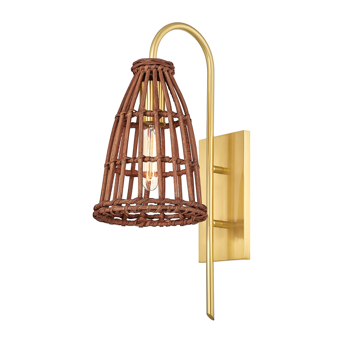 Hudson Valley Lighting Jordan 1 Light 6.5 inch Aged Brass Wall Sconce Wall Light Clearance