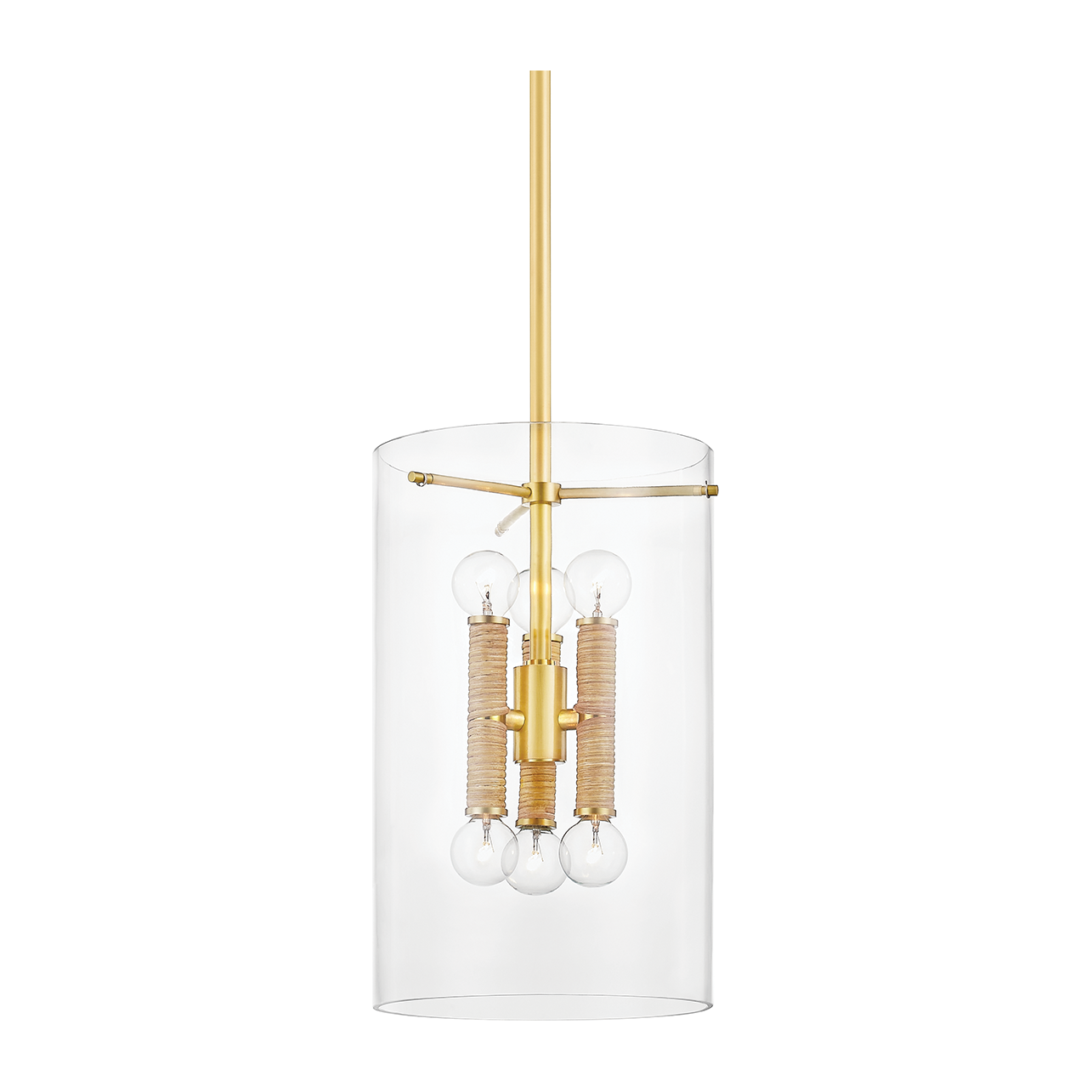 Hudson Valley Lighting Barlow 6 Light 10.75 inch Aged Brass Lantern Ceiling Light