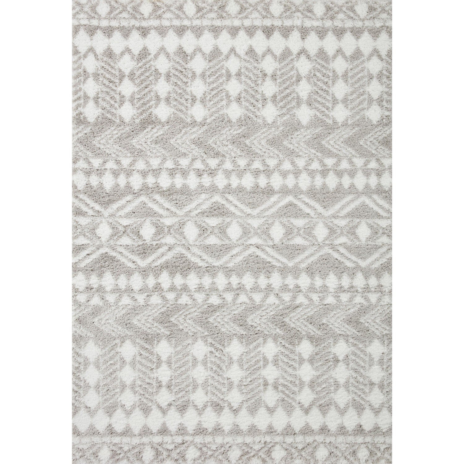 Loloi II Bliss Shag BLS-05 Grey / White Rug