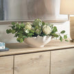 Uttermost Protea Blooms White Bowl Centerpiece