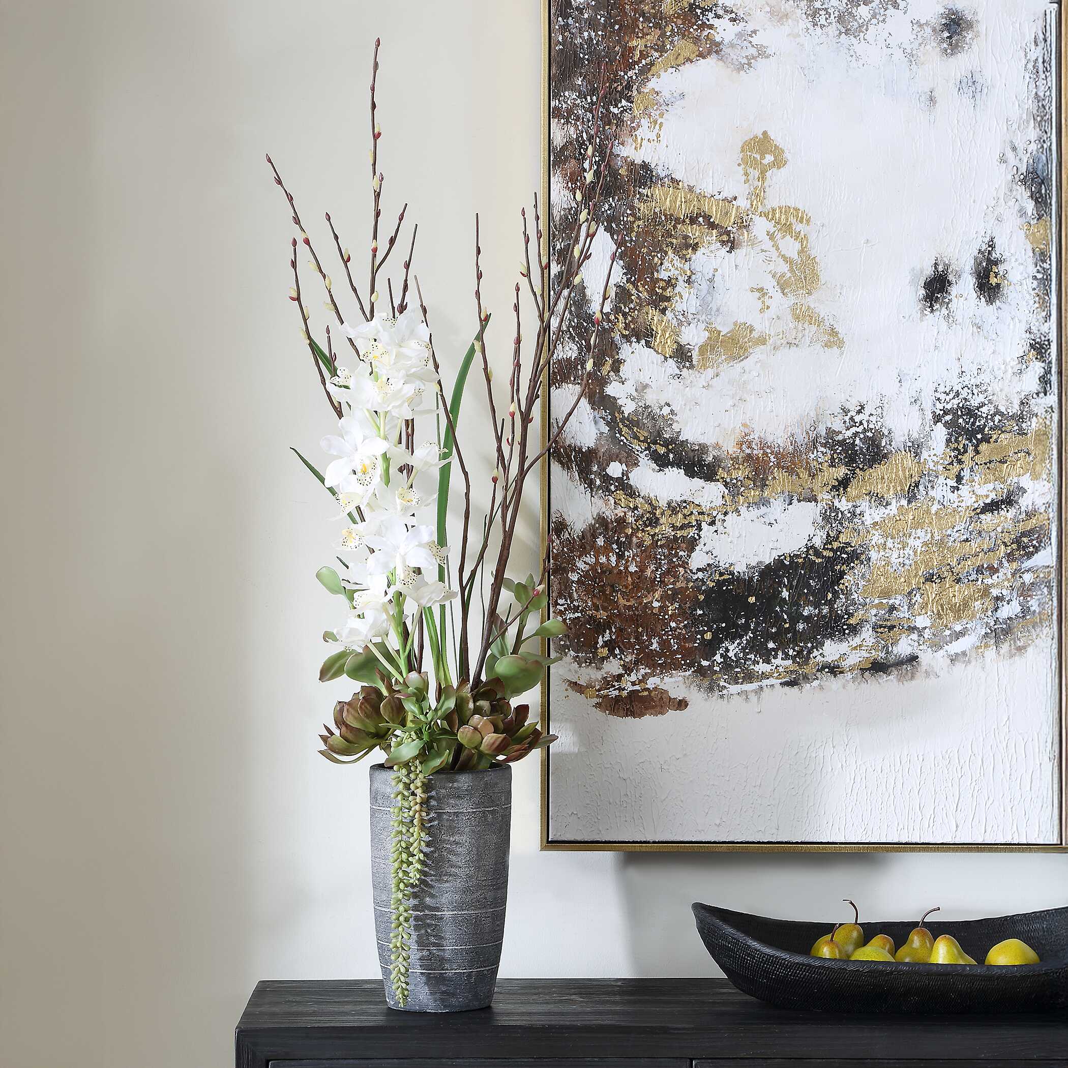Uttermost Eterna Orchid Centerpiece & Vase
