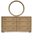 Pulaski Furniture Leeza Brown Double Drawer Dresser With Mirror Sale