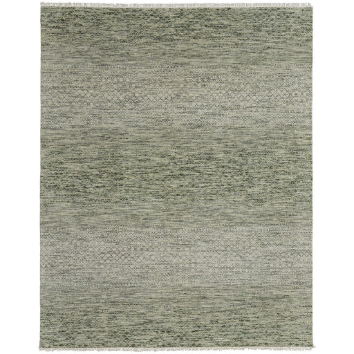 Feizy Branson 69BQF Transitional Solid Rug in Green/Ivory