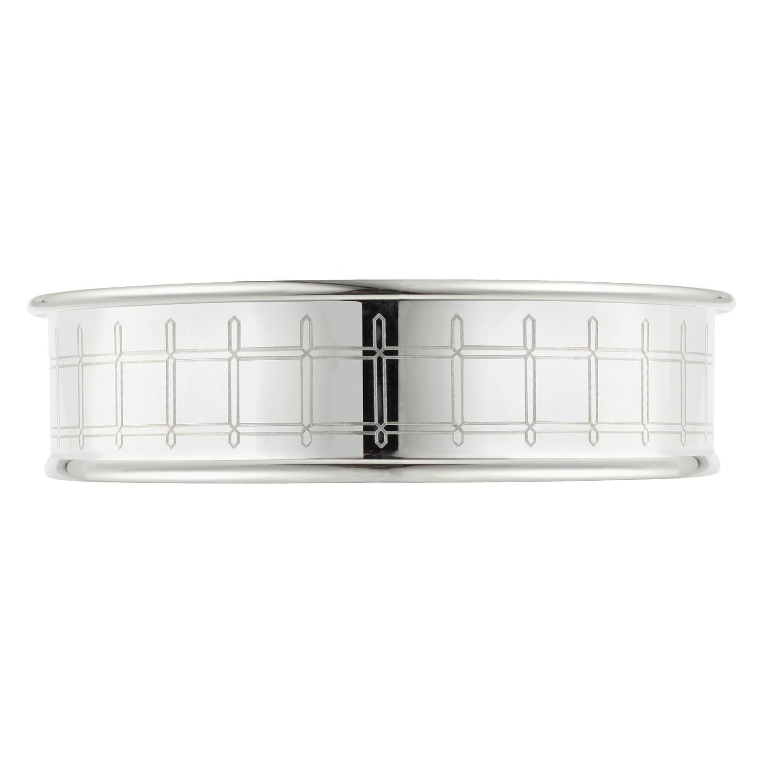 Christofle Graphik Silver Plated Bottle Coaster Graphik