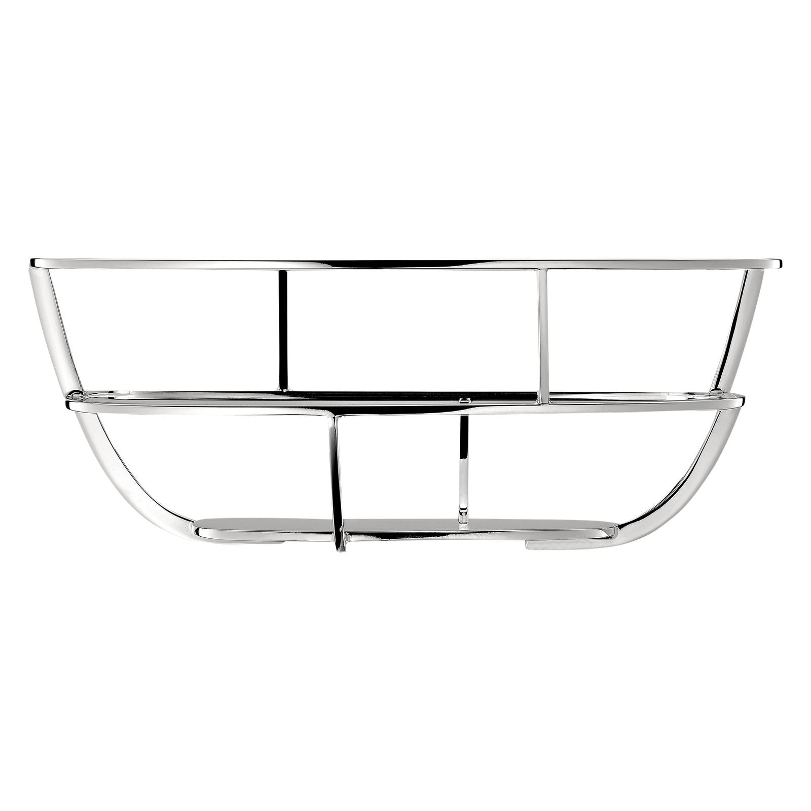 Christofle Silver Time Silver Plated Silver-Plated Bread Basket with Napkin