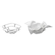 Christofle Silver Time Silver Plated Silver-Plated Bread Basket with Napkin