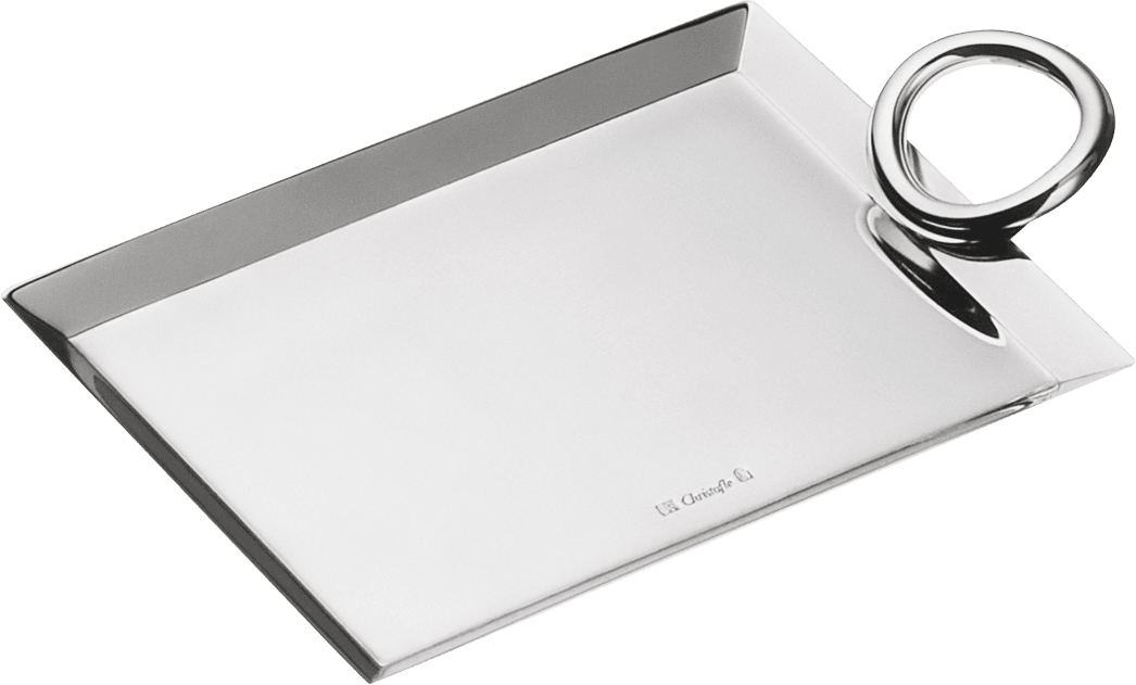 Christofle Vertigo Business Card Silver Plated Tray