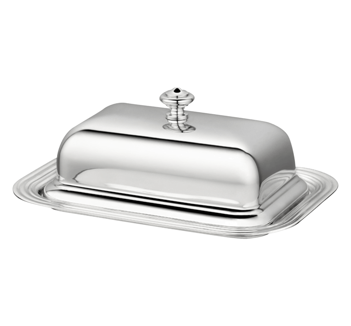 Christofle Albi Silver-Plated Lidded Butter Dish