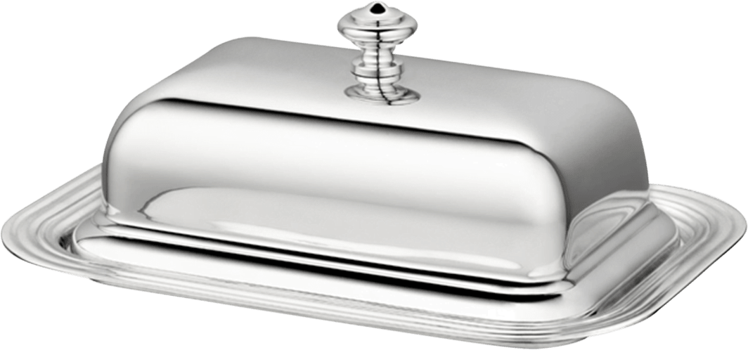 Christofle Albi Silver-Plated Lidded Butter Dish