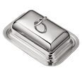 Christofle Vertigo Silver-Plated Butter Dish with Lid